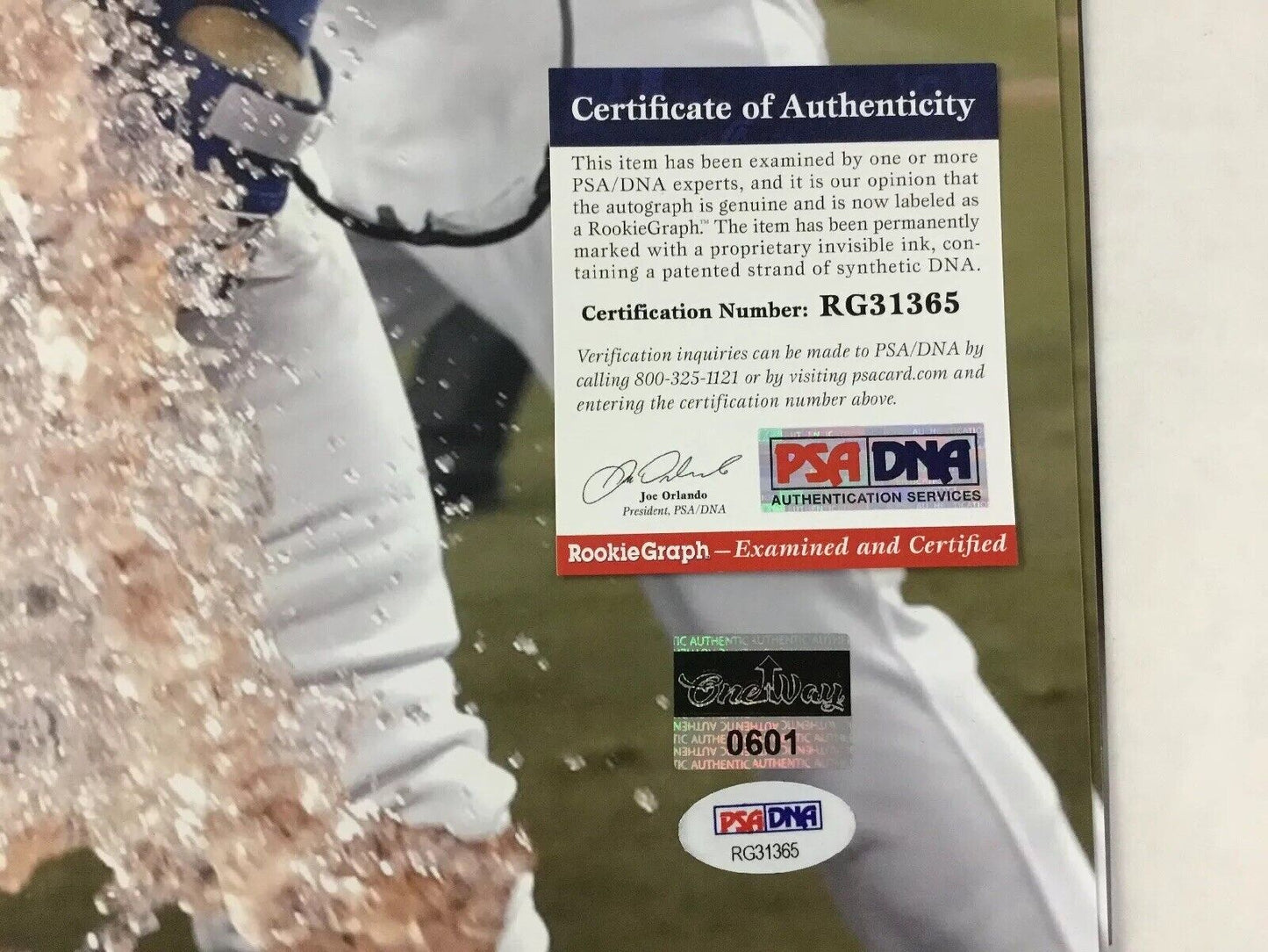 MATT BEATY ALEX VERDUGO DODGERS SIGNED 16X20 PHOTO PSA "WHAT A GREAT FEELING" W