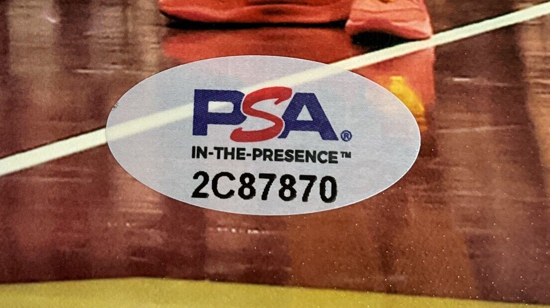 MAX CHRISTIE LOS ANGELES LAKERS SIGNED 8X10 DUNK VS CAVALIERS PHOTO SILVER PSA