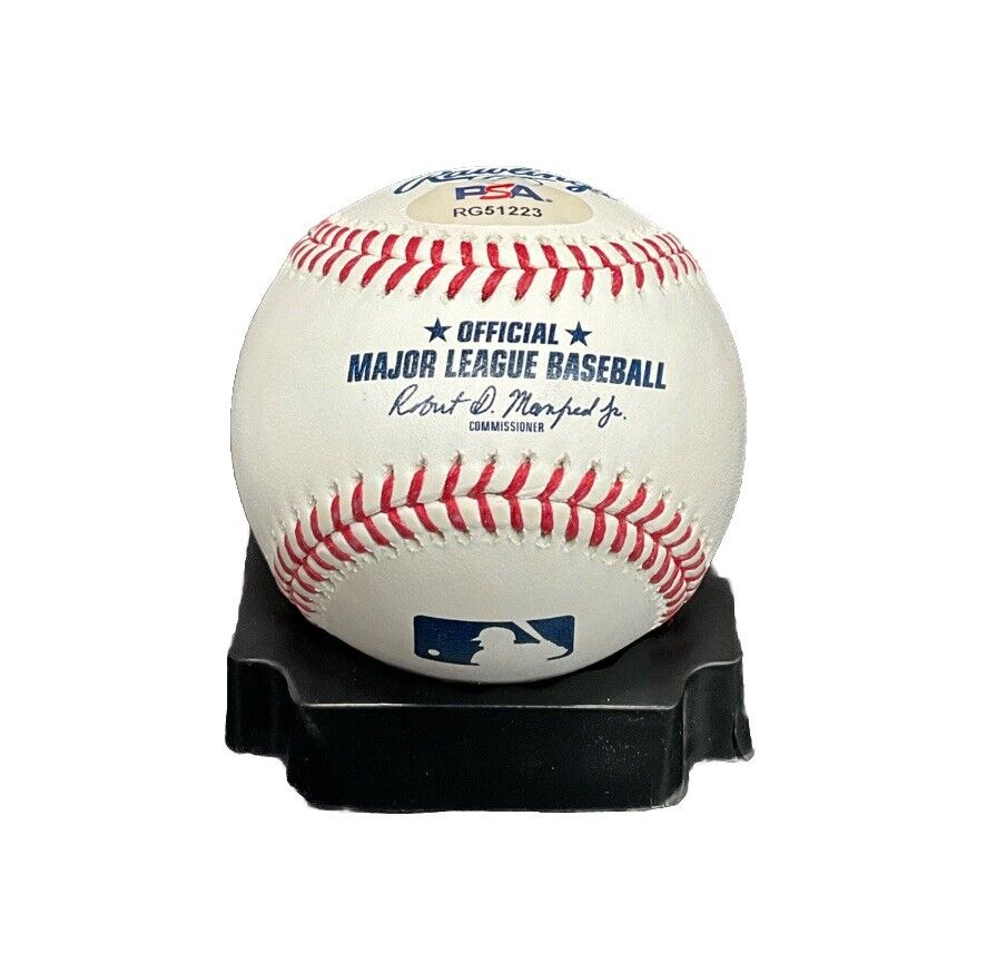 BOBBY MILLER LOS ANGELES DODGERS SIGNED MLB BASEBALL " 1ST MLB WIN 05-23-23" PSA