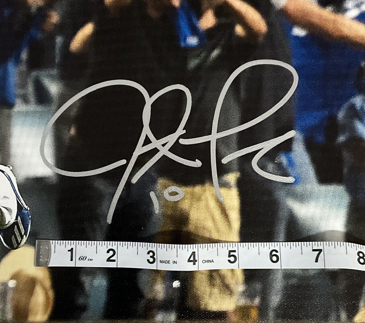 JUSTIN TURNER DODGERS SIGNED 22X33 2017 NLCS WALKOFF HOME RUN CANVAS PSA 9A99832