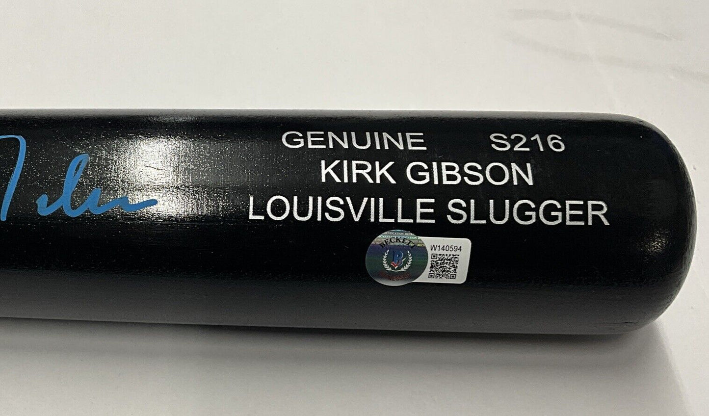 KIRK GIBSON DODGERS SIGNED LOUISVILLE SLUGGER GAME MODEL BAT BAS W140594