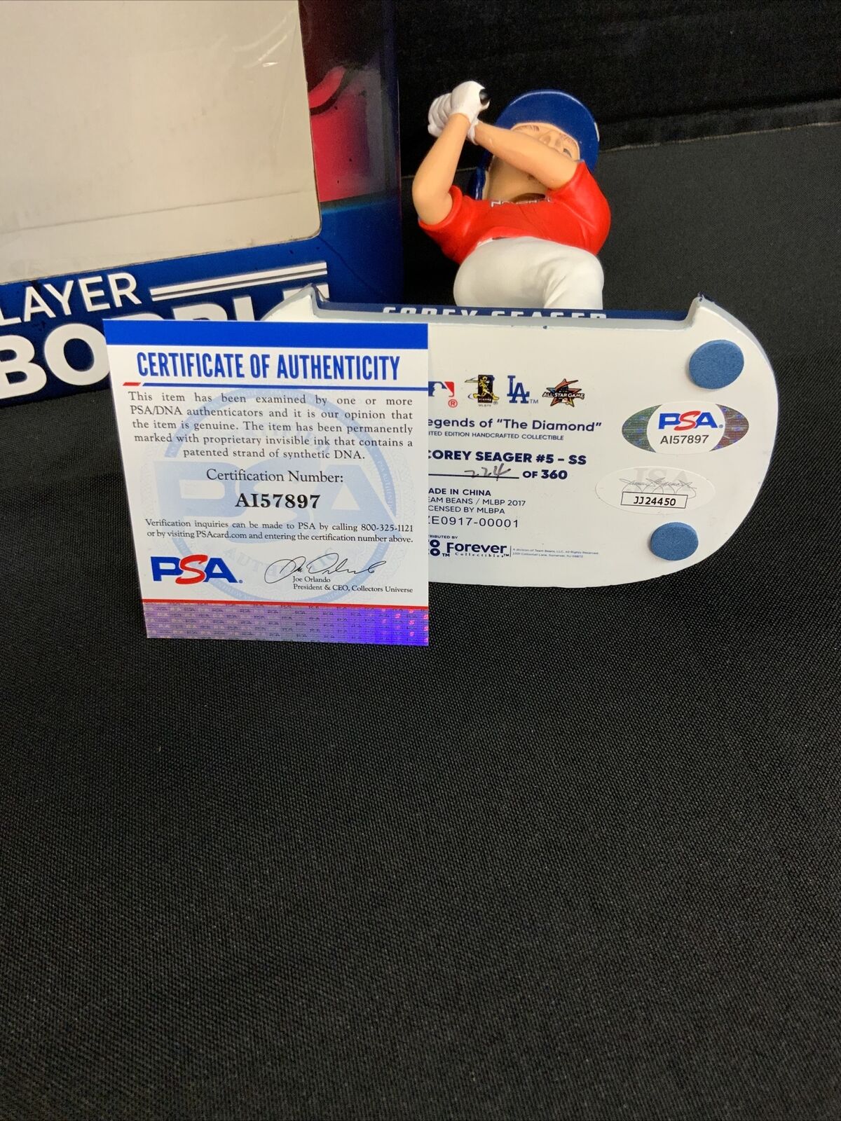 COREY SEAGER DODGERS SIGNED 2017 ALLSTAR GAME LIMITED BOBBLEHEAD PSA AI57897