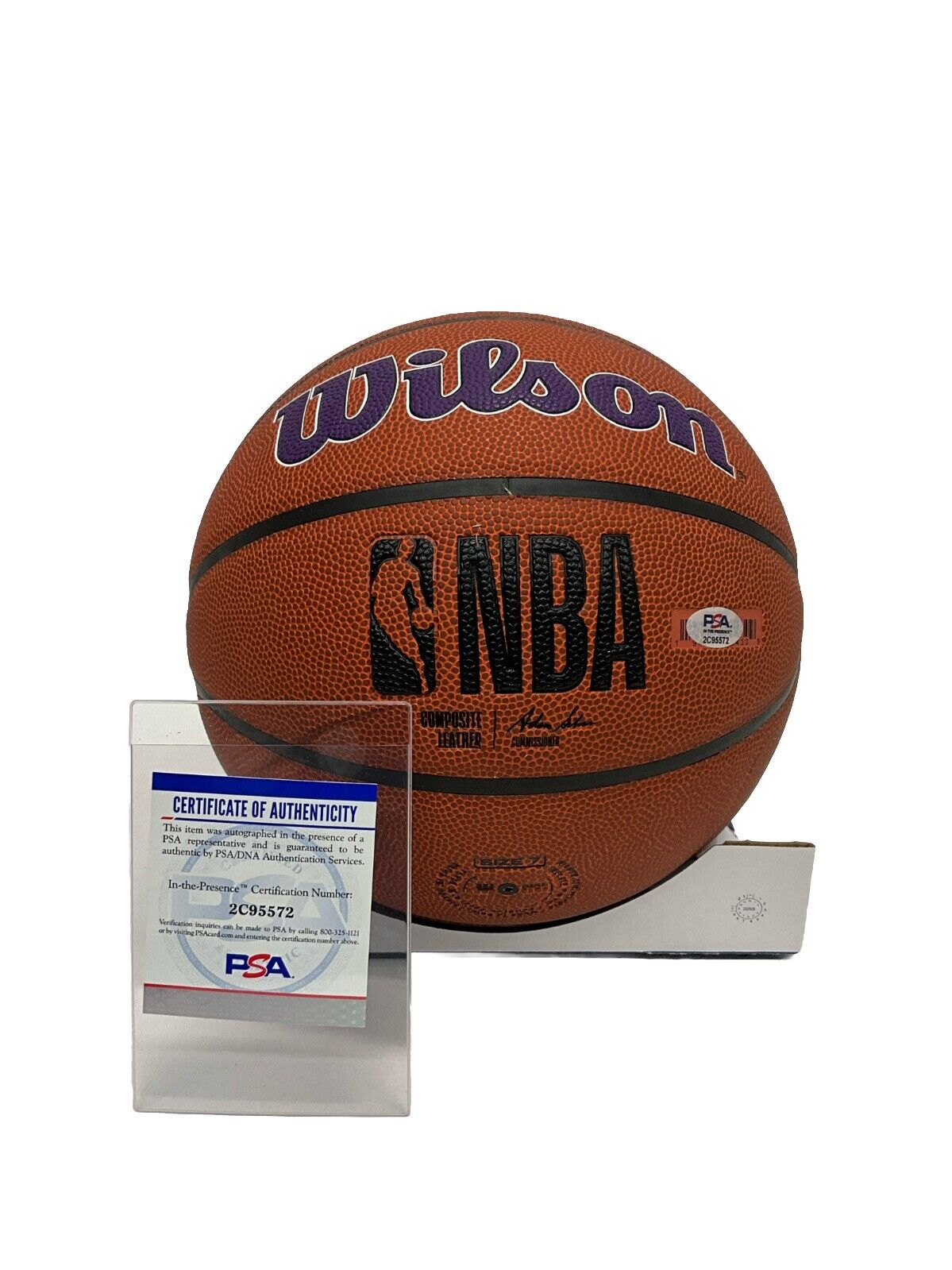 MAX CHRISTIE SIGNED LOS ANGELES LAKERS WILSON LOGO BASKETBALL PSA 2C95572