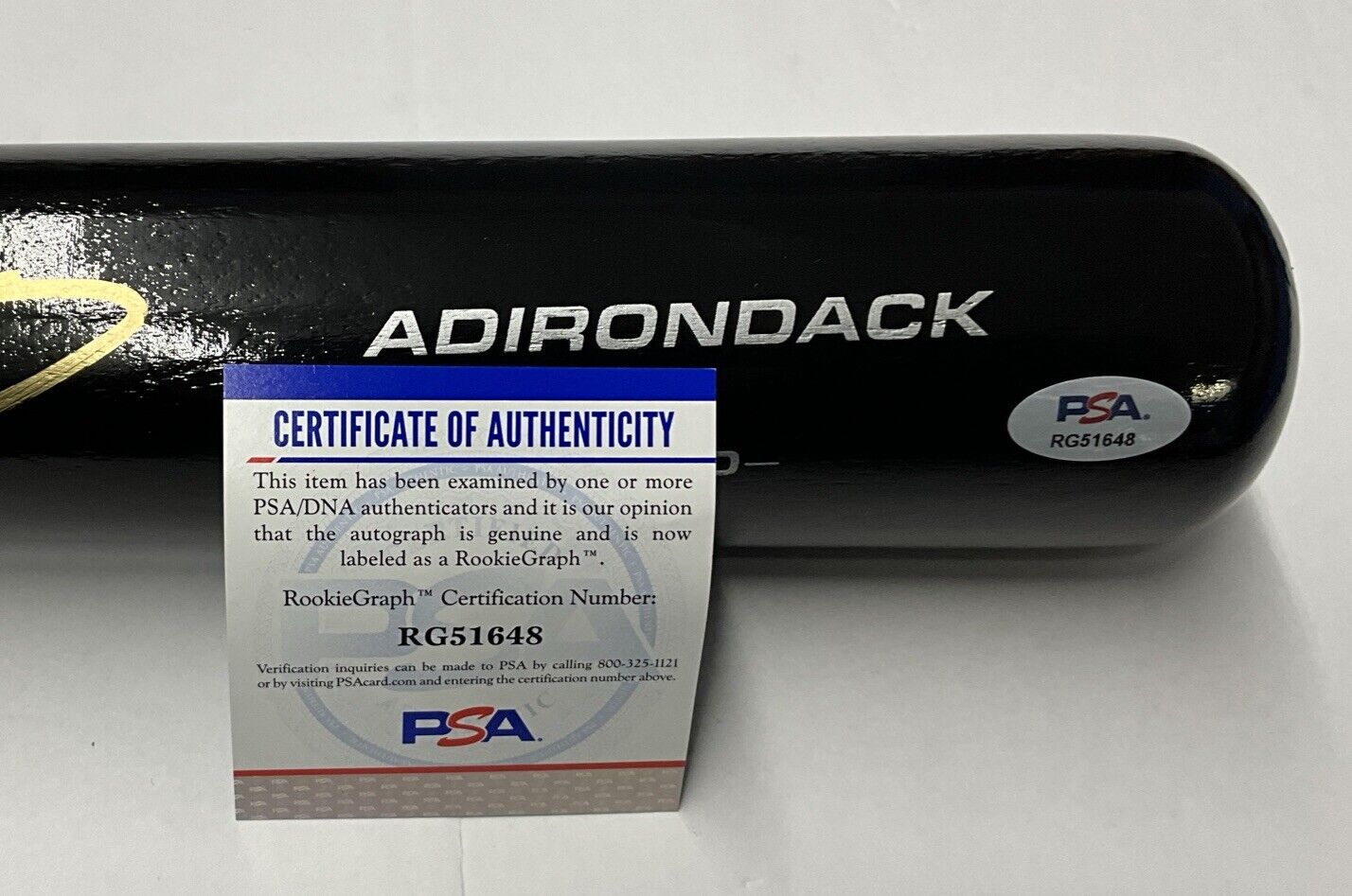 DIEGO CARTAYA DODGERS PROSPECT SIGNED RAWLINGS FULL SIZE BAT PSA ITP RG51648