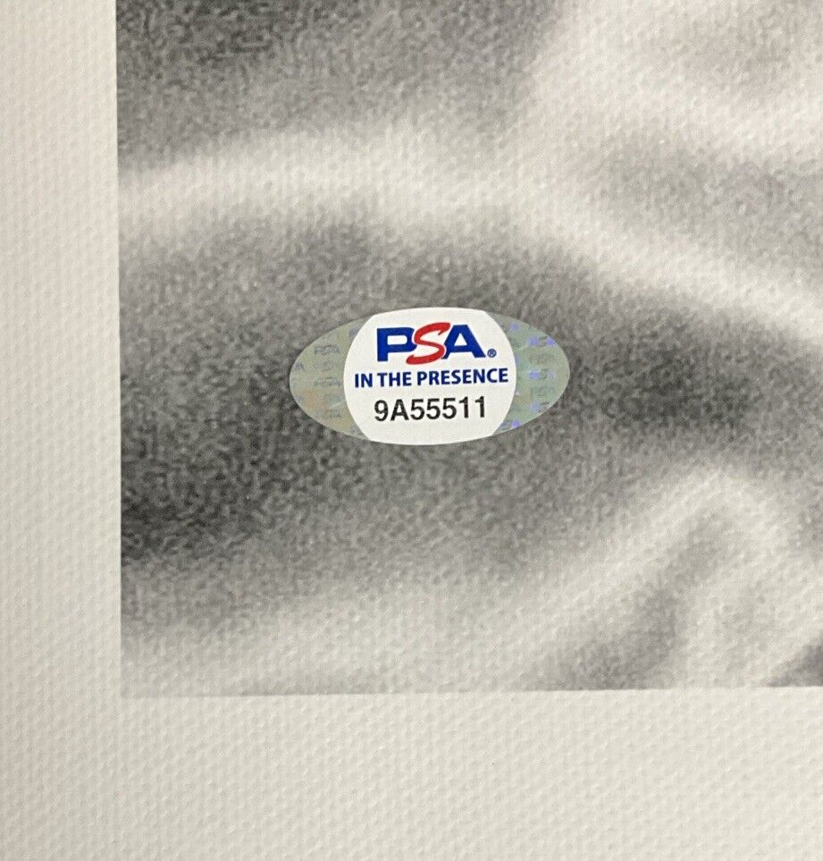 CEY, GUERRERO, YEAGER DODGERS SIGNED 22X26 CANVAS "81 WS TRI-MVP" PSA 9A55511