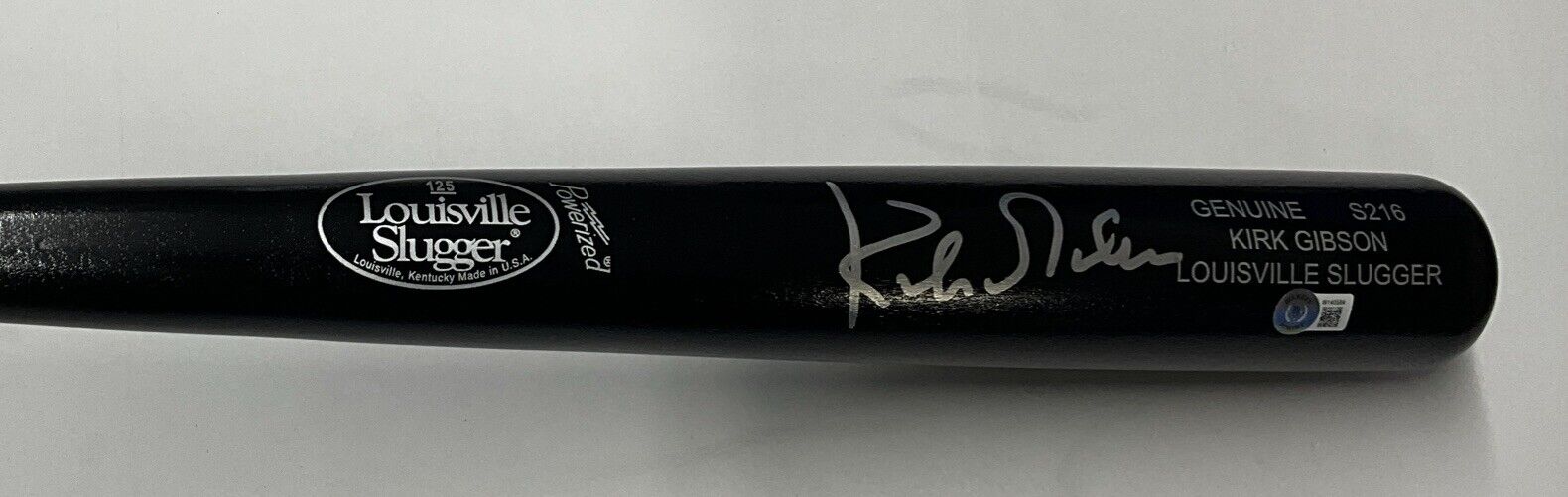 KIRK GIBSON DODGERS TIGERS SIGNED LOUISVILLE SLUGGER GAME MODEL BAT BAS W140584