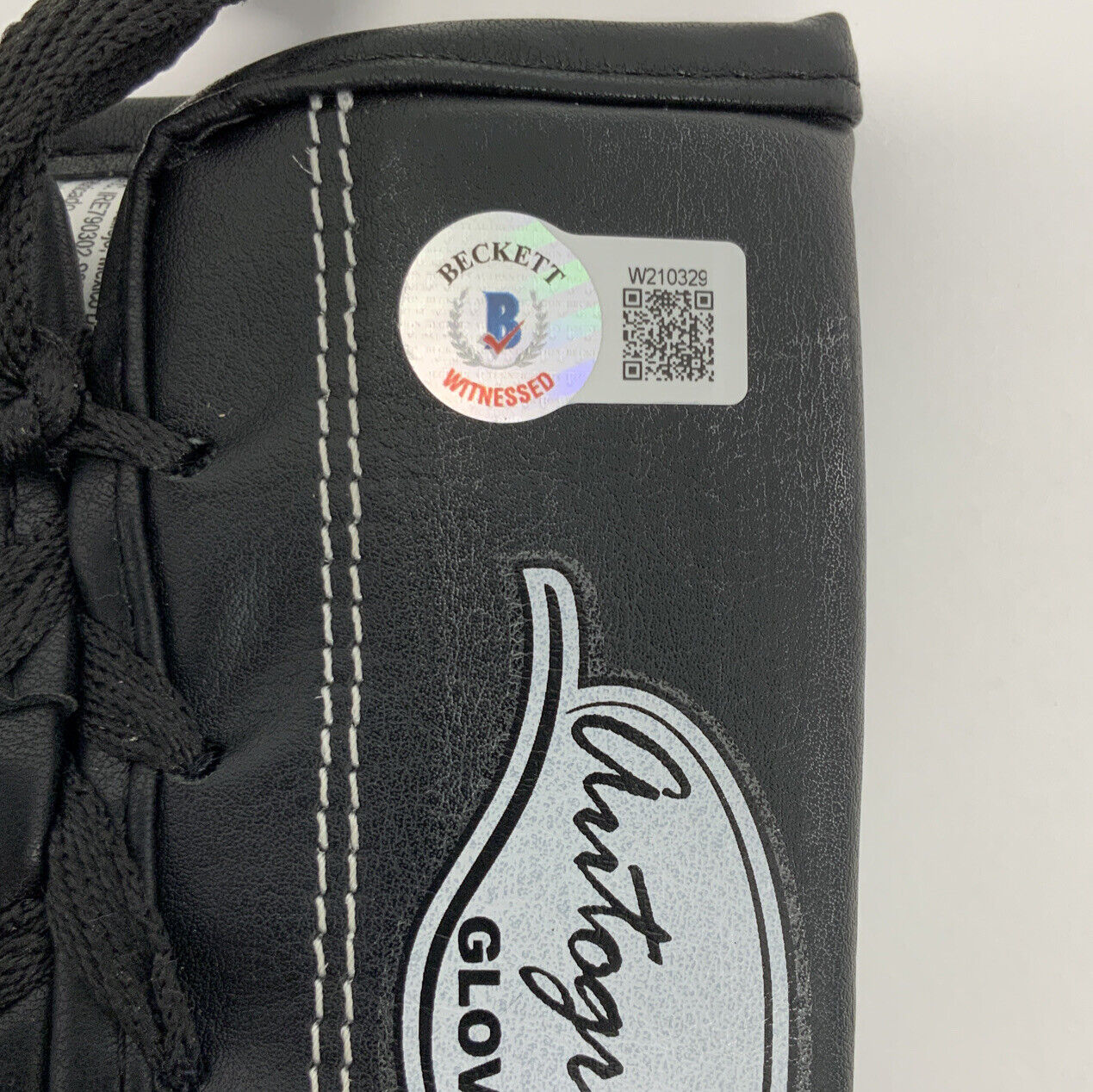 JULIO CESAR CHAVEZ SIGNED CLETO REYES LH BLACK GLOVE BAS W210329
