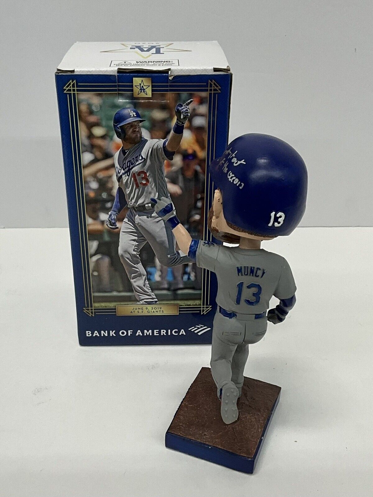 MAX MUNCY SIGNED DODGERS 2021 BOBBLEHEAD "GET IT OUT OF THE OCEAN" PSA 2C51375