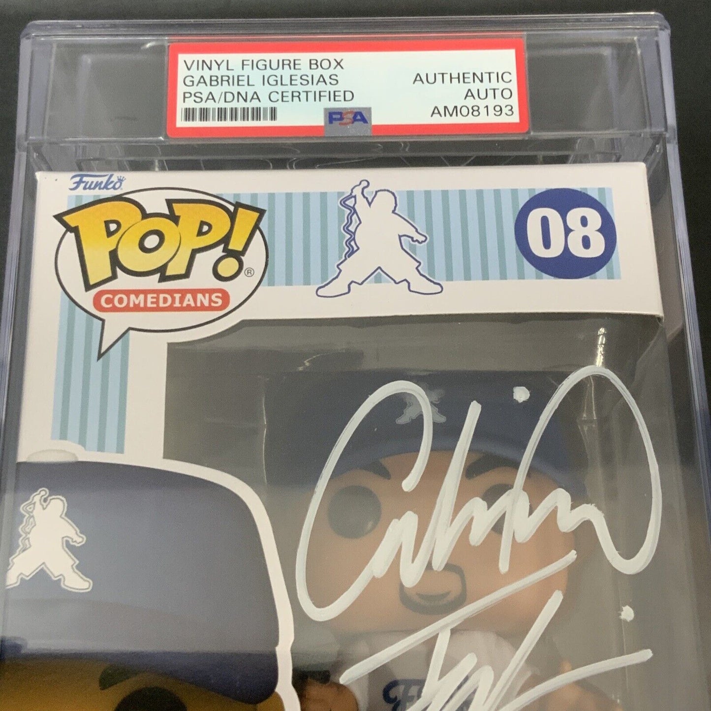 GABRIEL IGLESIAS SIGNED "STADIUM FLUFFY" FUNKO POP 08 PSA ENCAPSULATED AM08193