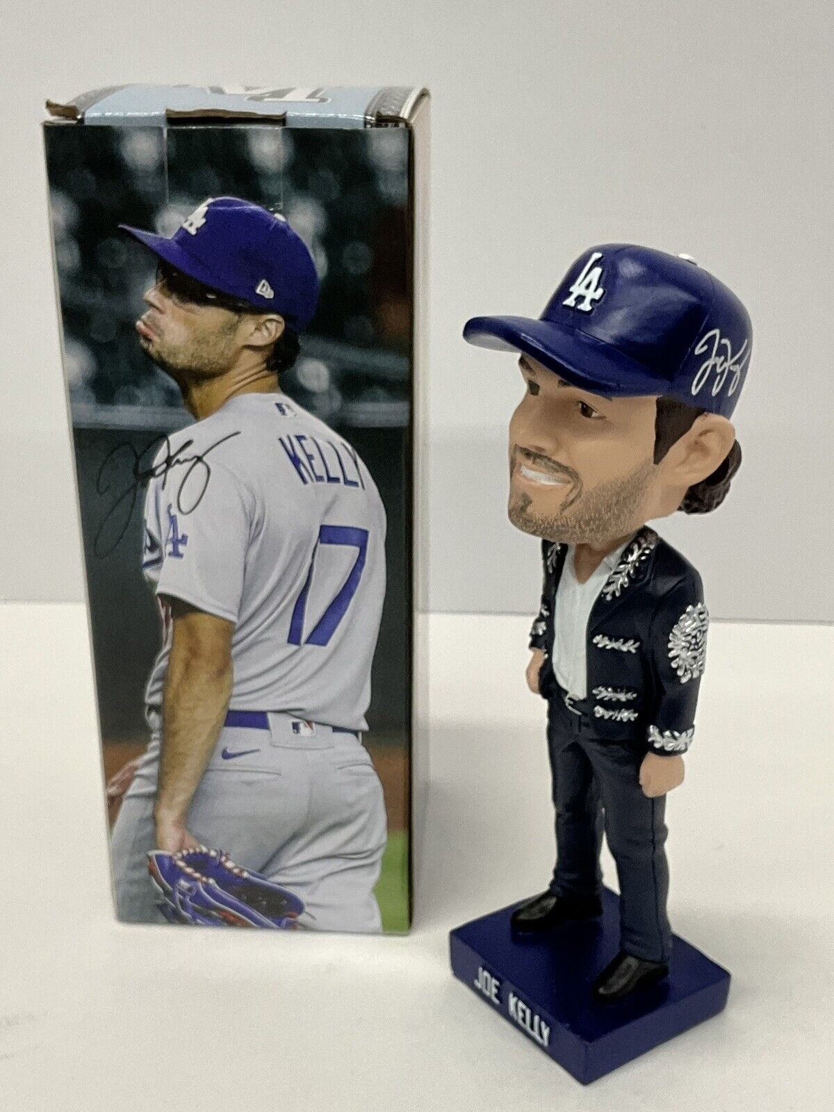 JOE KELLY SIGNED DODGERS MARIACHI JOE BOBBLEHEAD " NICE SWING BITCH" PSA AO36420
