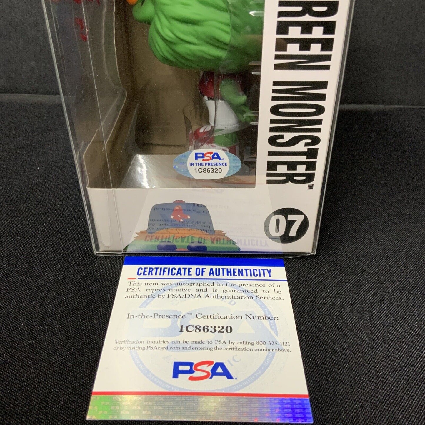 KIKE HERNANDEZ SIGNED RED SOX WALLY THE GREEN MONSTER FUNKO POP 07 PSA 1C86320