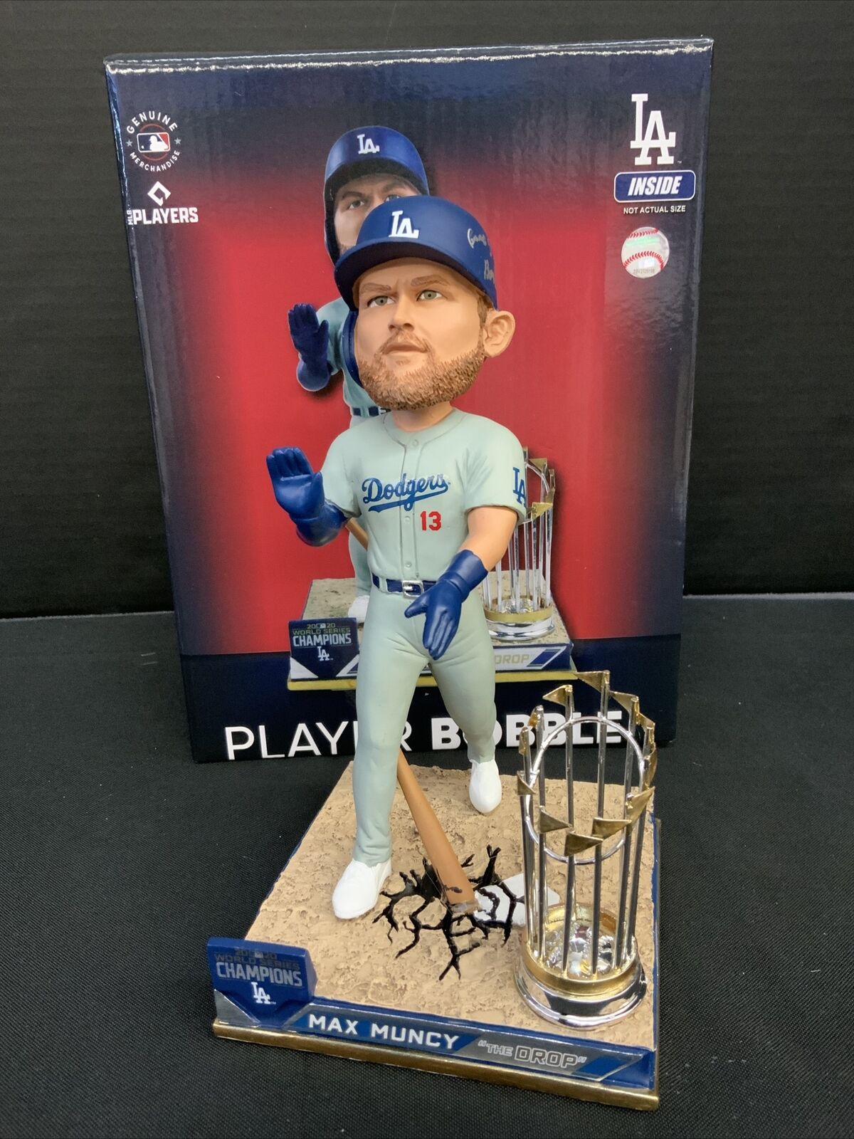 MAX MUNCY DODGERS SIGNED FOCO CHAMPIONSHIP BOBBLEHEAD "GAME 5 BOMB" PSA 1C01941