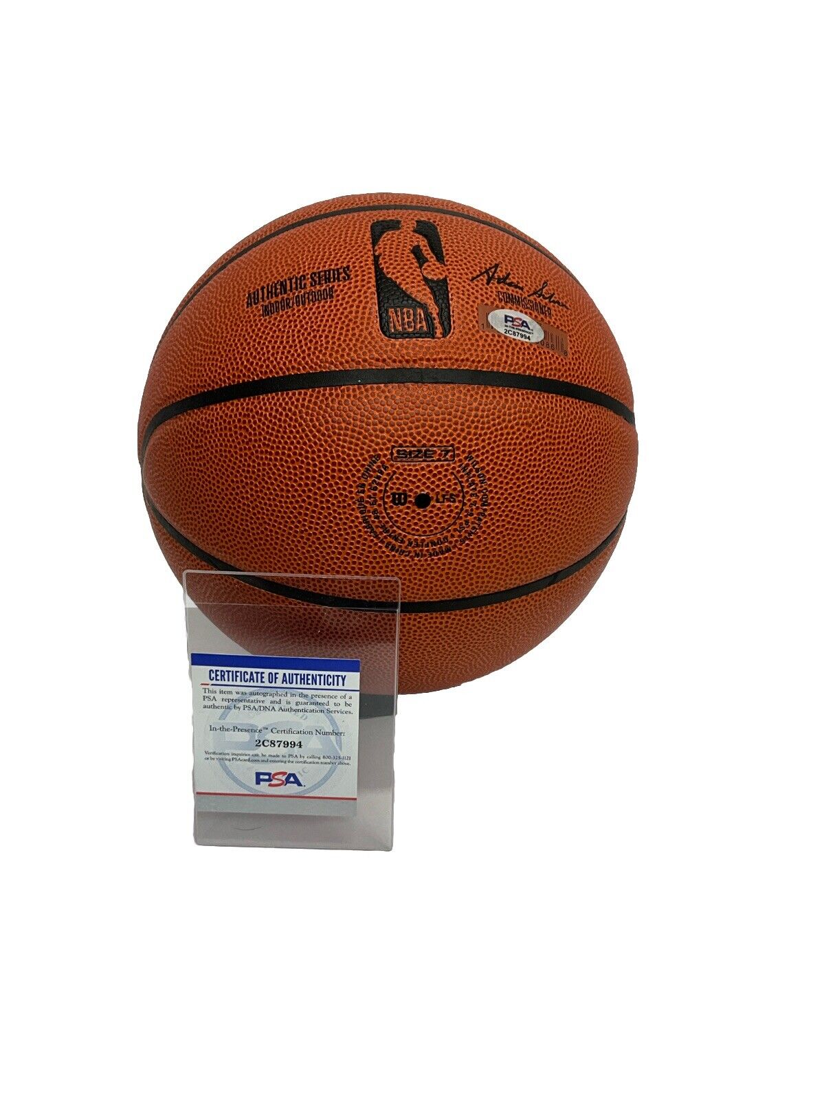 MAX CHRISTIE LOS ANGELES LAKERS SIGNED WILSON BASKETBALL PSA 2C87994