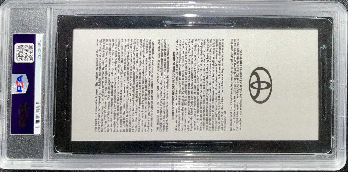 DEREK FISHER SIGNED 2010 NBA FINALS TICKET STUB "5X NBA CHAMPS" PSA 73335484