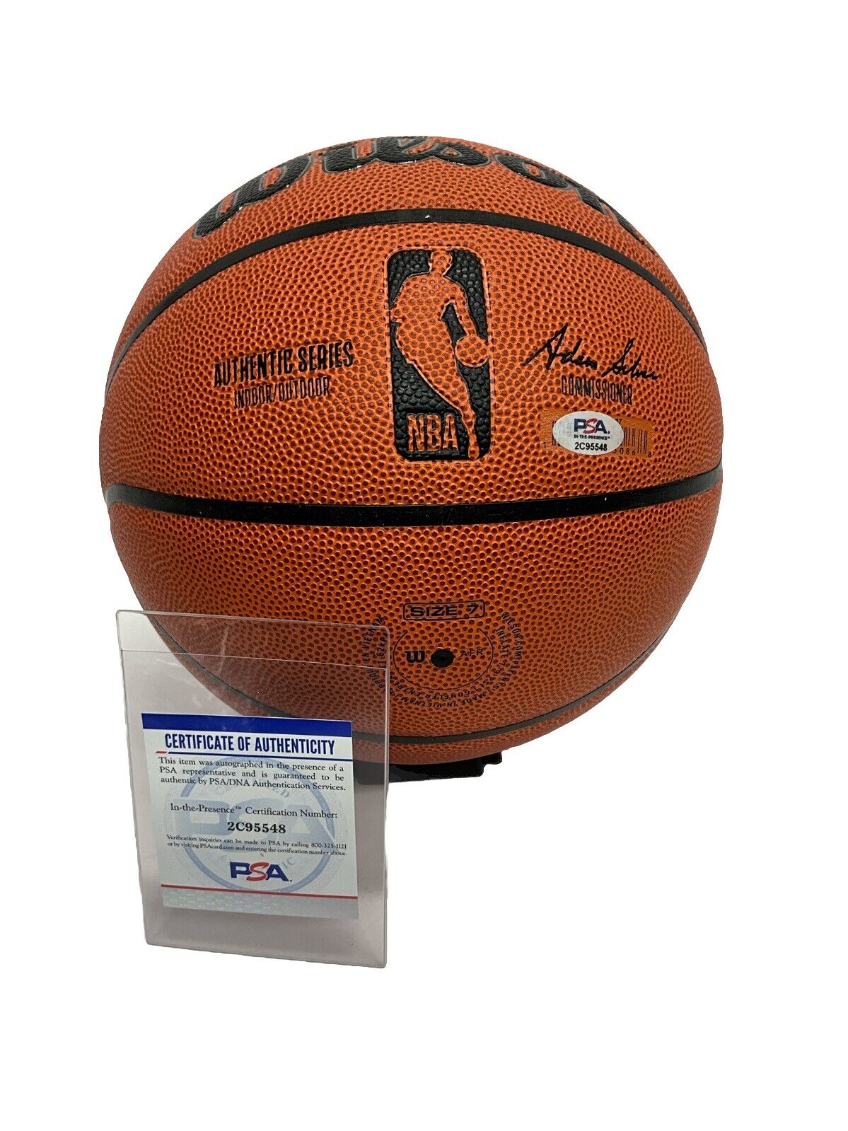 MAX CHRISTIE LOS ANGELES LAKERS SIGNED WILSON BASKETBALL PSA 2C95548