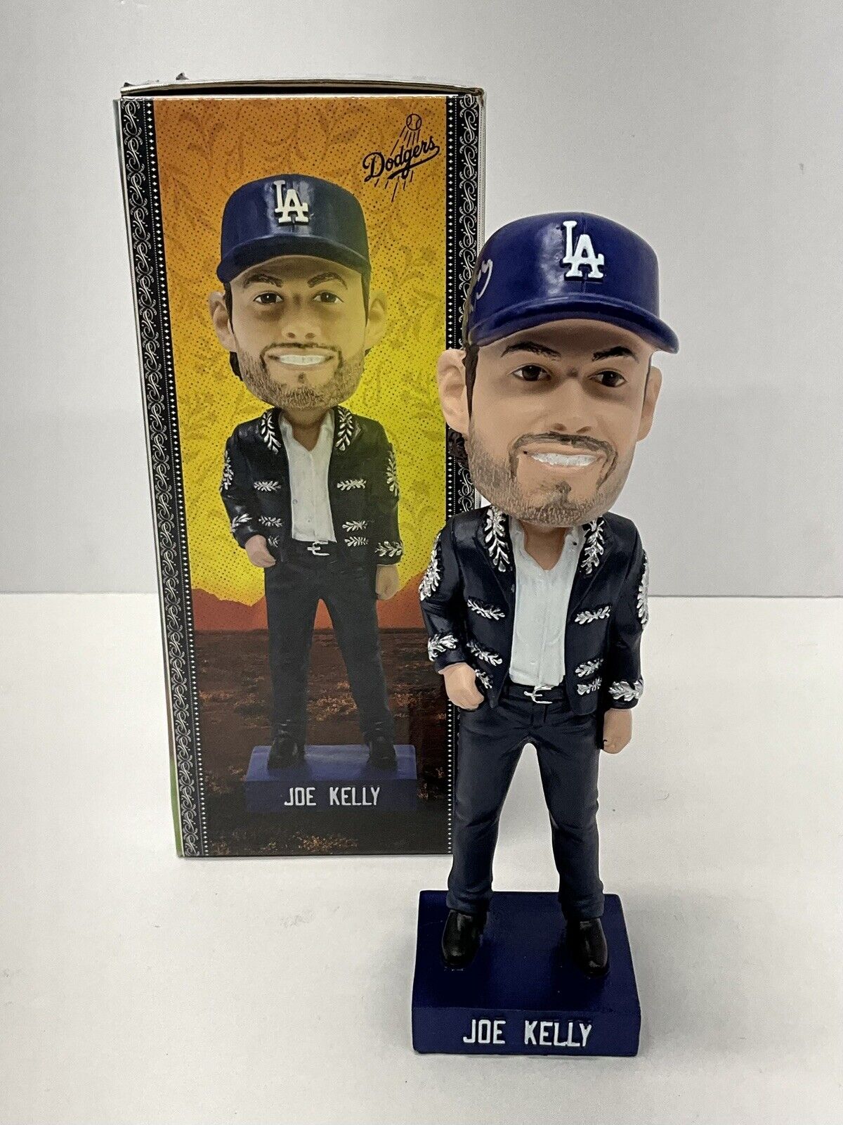 JOE KELLY SIGNED DODGERS MARIACHI JOE BOBBLEHEAD " NICE SWING BITCH" PSA AO36420