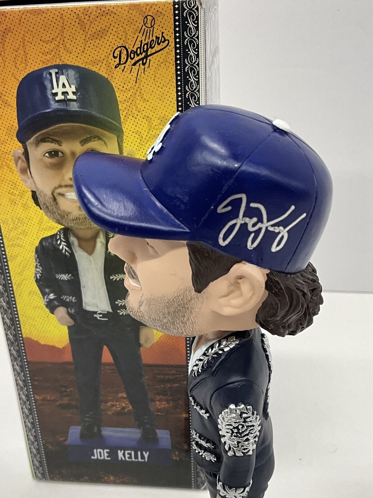 JOE KELLY SIGNED DODGERS MARIACHI JOE BOBBLEHEAD " NICE SWING BITCH" PSA AO36420