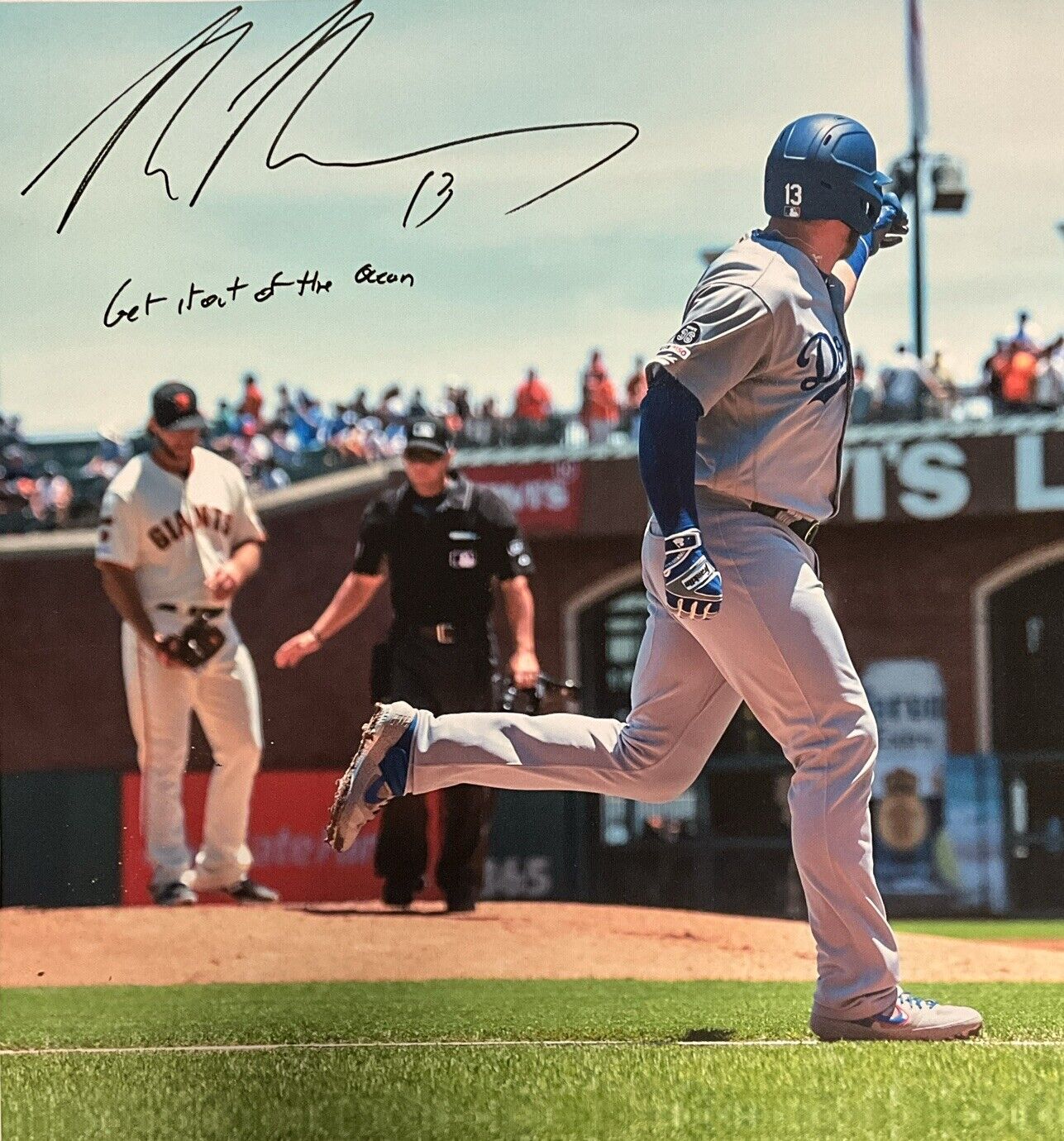MAX MUNCY SIGNED 22X26 CANVAS VS MadBum "Get it out of the Ocean" PSA 2C51278