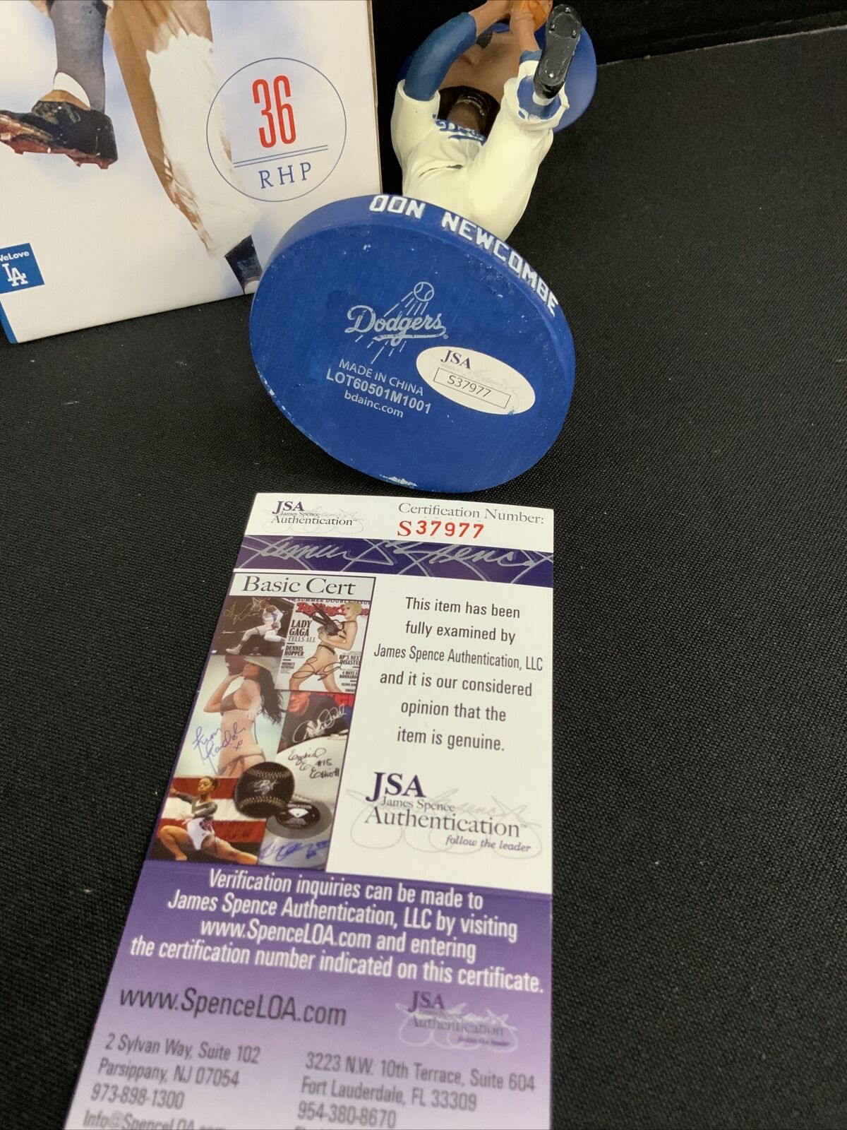 DODGERS LEGEND DON NEWCOMBE SIGNED DODGERS 2016 SGA BOBBLEHEAD JSA 37977