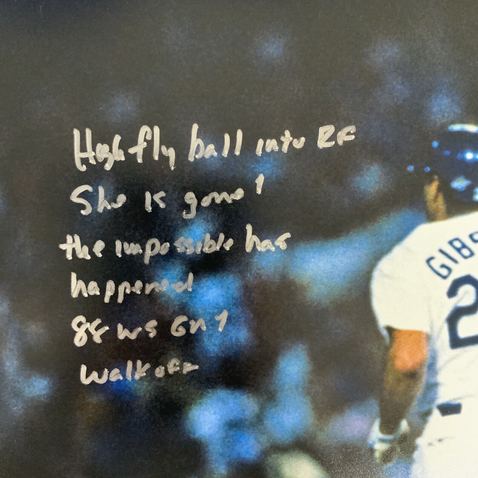 KIRK GIBSON DODGERS SIGNED LE 16X20 PHOTO "88 WS GAME 1 WALK OFF" PSA 3T04301