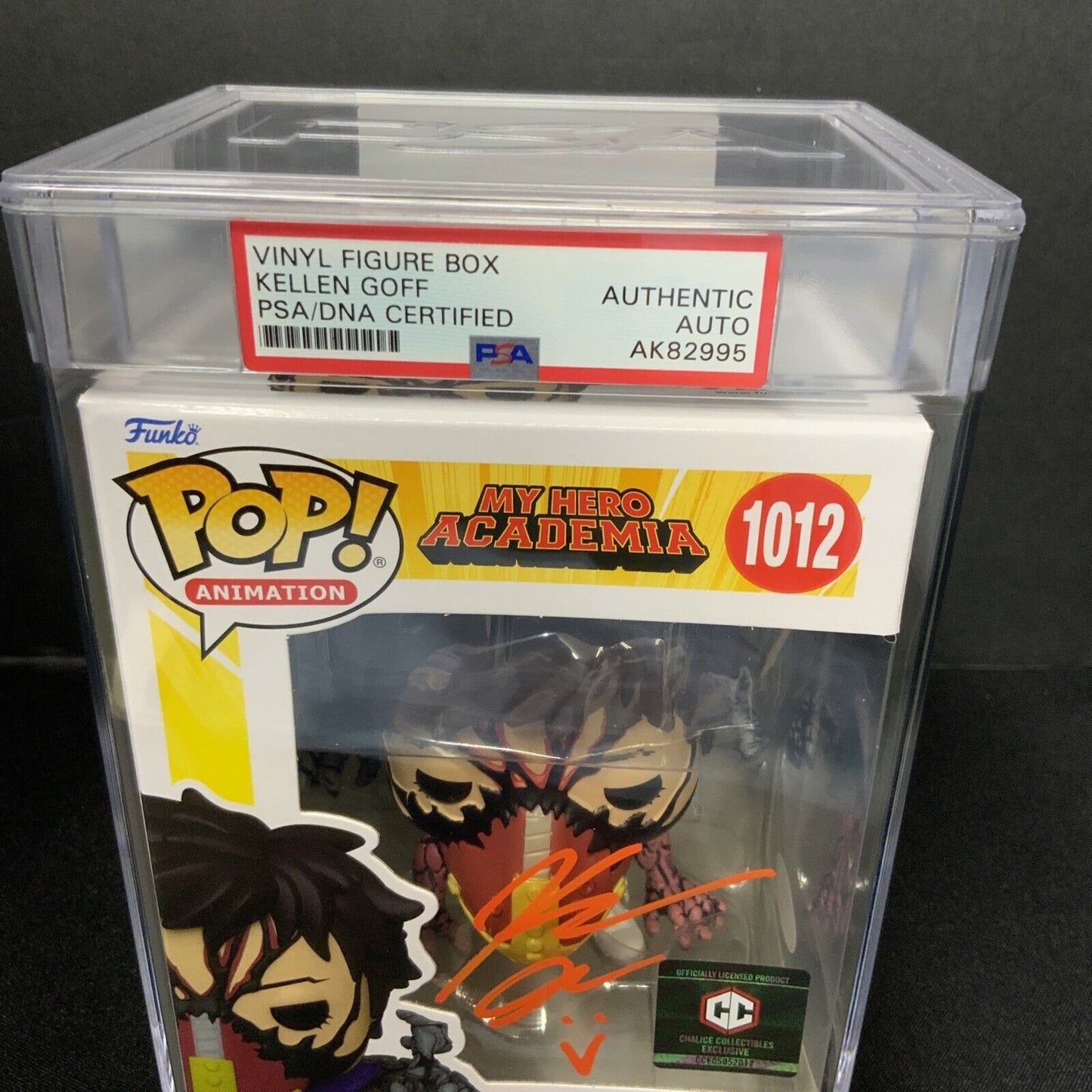 KELLEN GOFF SIGNED OVERHAUL MY ACADEMIA HERO FUNKO POP 1012 PSA SLABBED AK82995