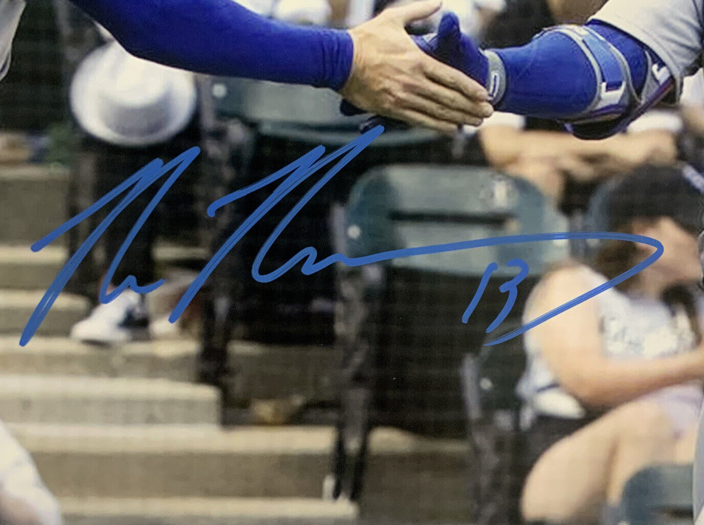 MAX MUNCY 2020 WS CHAMPION DODGERS SIGNED 16X20 PHOTO  WITH FREDDIE FREEMAN PSA
