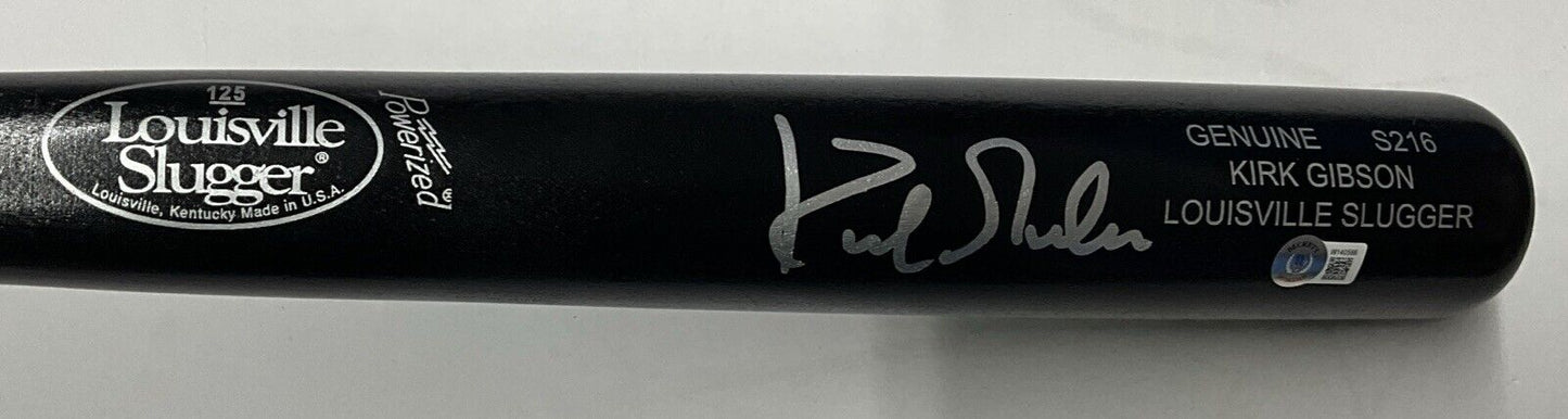 KIRK GIBSON DODGERS TIGERS SIGNED LOUISVILLE SLUGGER GAME MODEL BAT BAS W140586