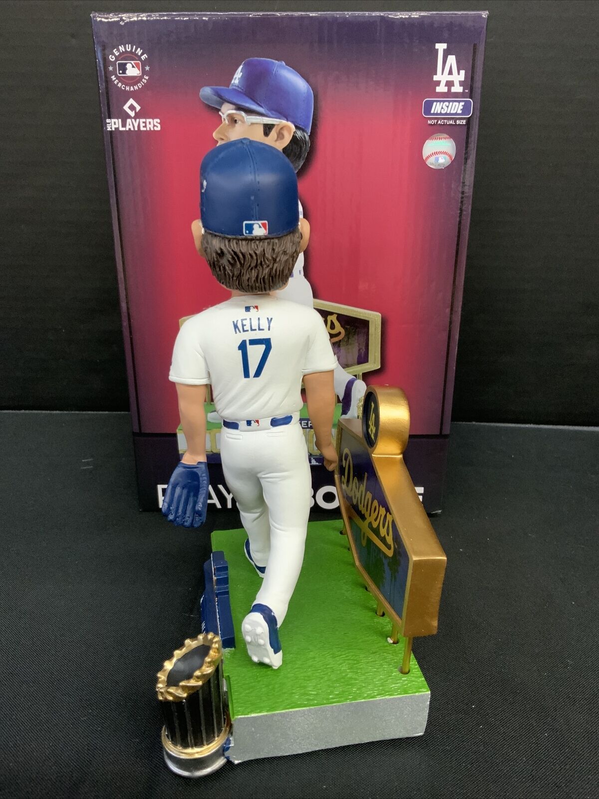 JOE KELLY DODGERS SIGNED POUTY FACE BOBBLEHEAD "NICE SWING BITCH" PSA 9A96002
