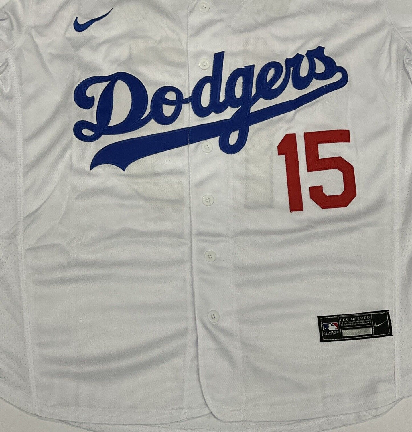 AUSTIN BARNES DODGERS SIGNED 2020 WORLD SERIES JERSEY PSA 2C59534