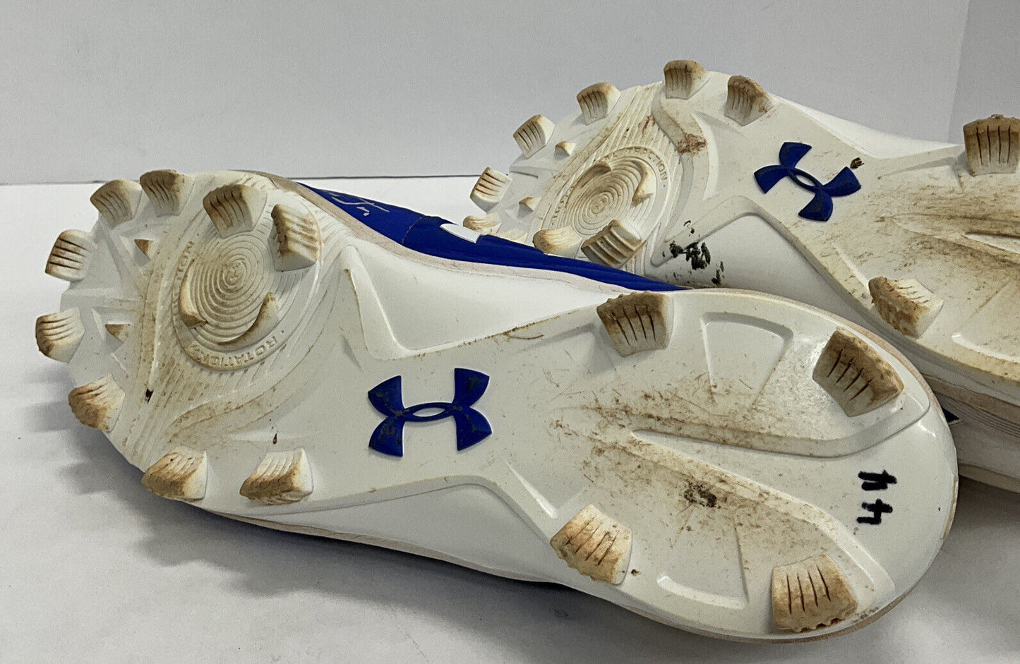 DJ PETERS DODGERS TIGERS FULL NAME SIGNED GAME USED CLEATS PSA RG29205/04