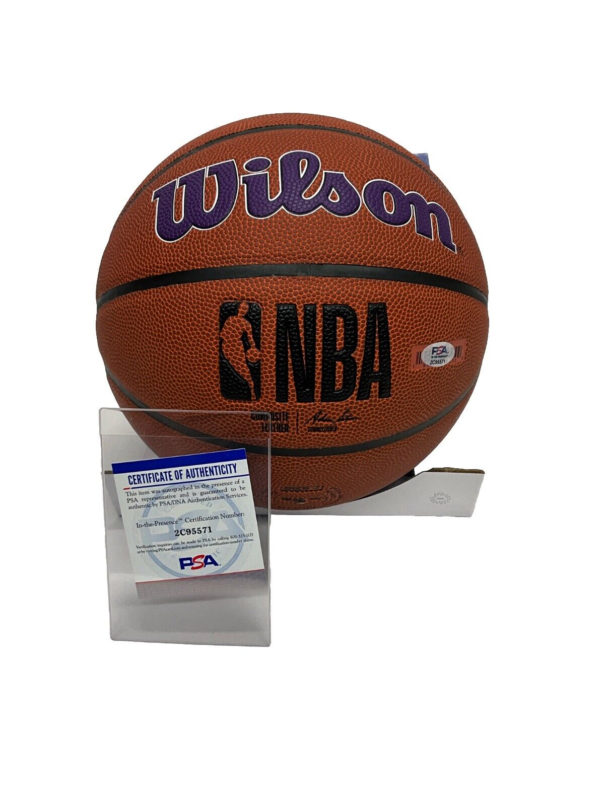 MAX CHRISTIE SIGNED LOS ANGELES LAKERS WILSON LOGO BASKETBALL PSA 2C95571