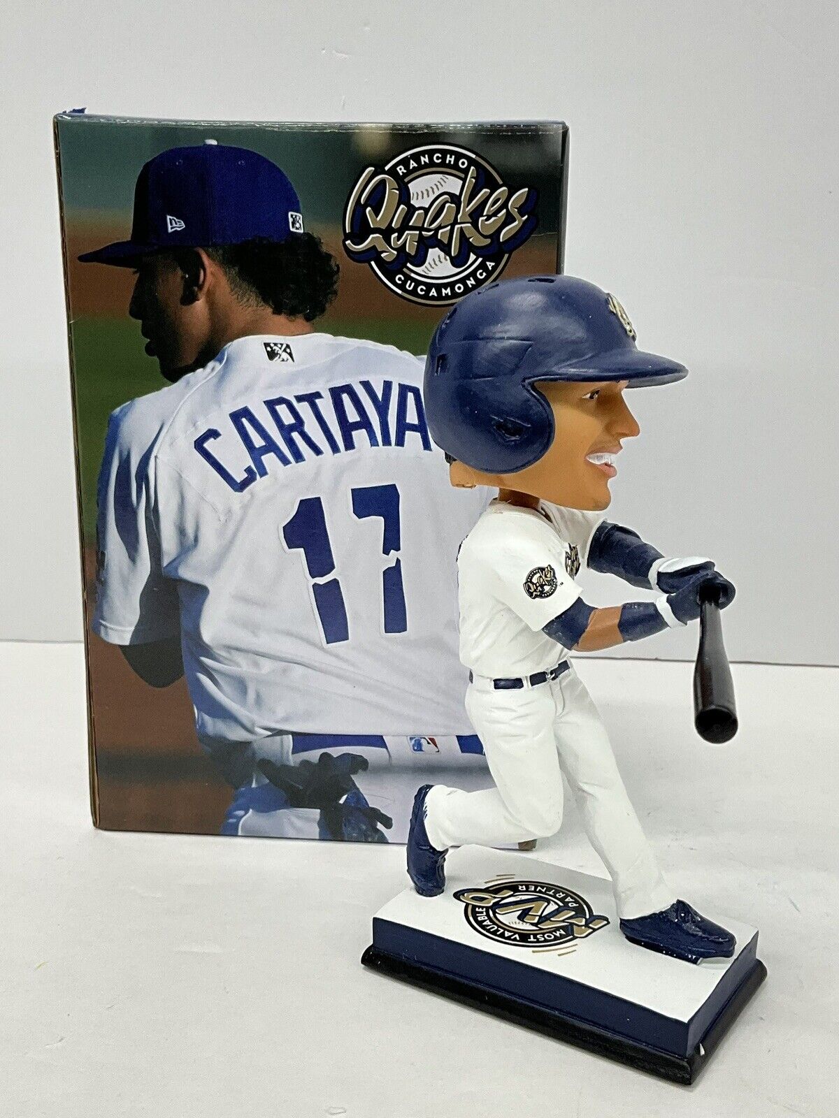 DIEGO CARTAYA DODGERS PROSPECT SIGNED CUCAMONGA QUAKES BOBBLEHEAD BAS BH019373