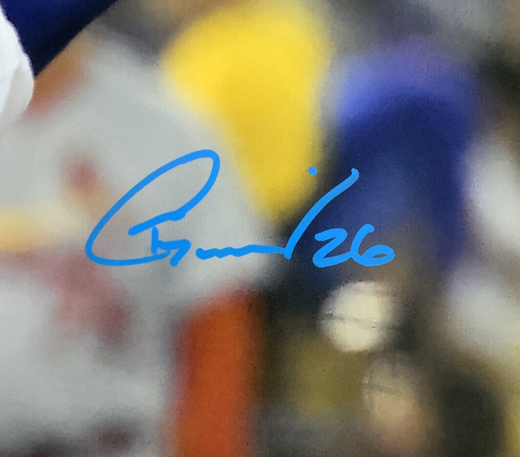TONY GONSOLIN 2020 WS CHAMPION DODGERS SIGNED 16X20 PITCHING PHOTO BAS WITNESS