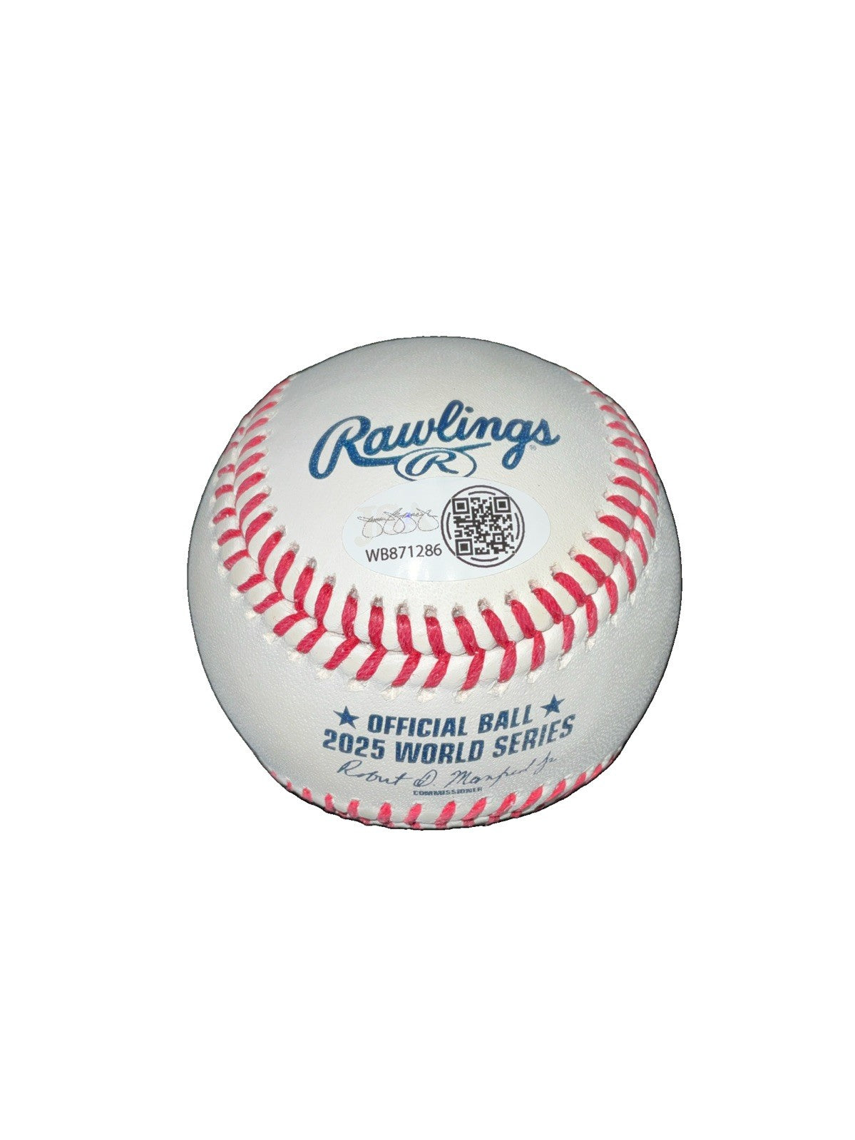 JUSTIN WROBLESKI DODGERS SIGNED 2025 WORLD SERIES BASEBALL "COME SEE ME" IN JSA
