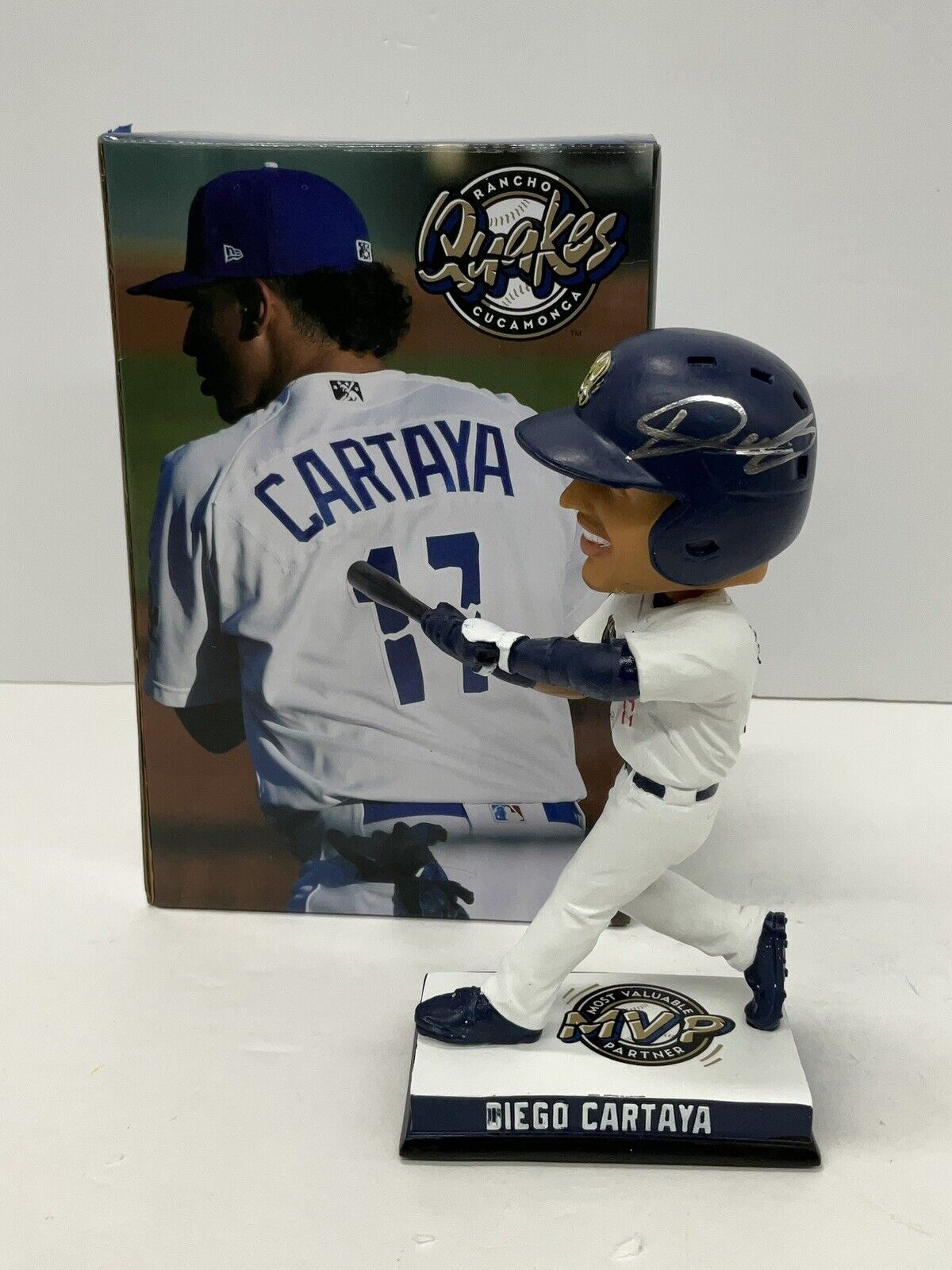DIEGO CARTAYA DODGERS PROSPECT SIGNED CUCAMONGA QUAKES BOBBLEHEAD BAS BH019373