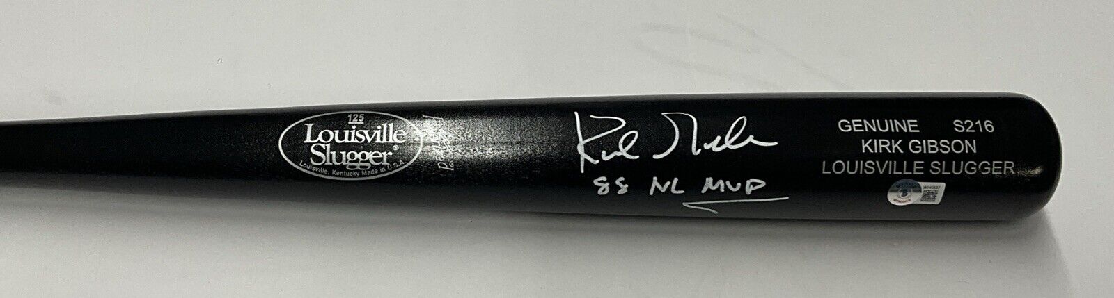 KIRK GIBSON DODGERS SIGNED LOUISVILLE SLUGGER MODEL BAT "88 NL MVP" BAS W140637