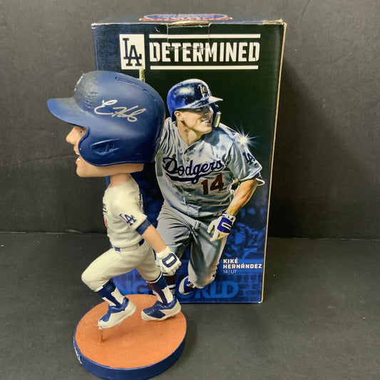 KIKE HERNANDEZ DODGERS 2020 WS CHAMPION SIGNED 2017 BOBBLEHEAD PSA 1C86250