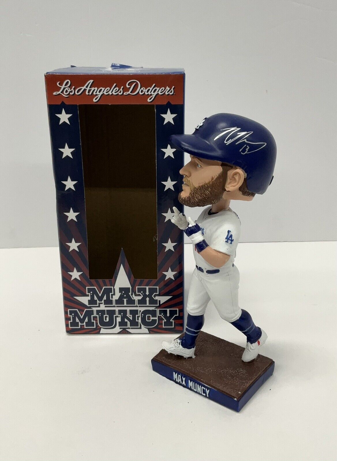 MAX MUNCY 2020 WS CHAMP SIGNED DODGERS 2022 SGA BOBBLEHEAD PSA 2C51347
