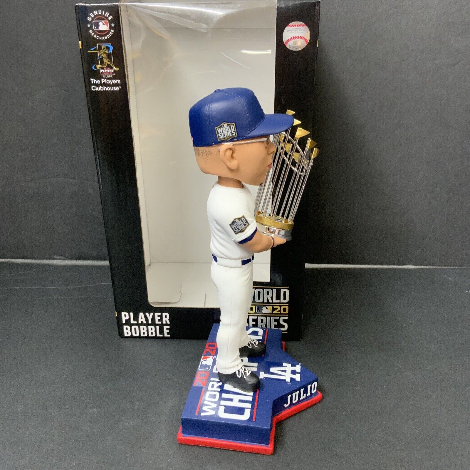 JULIO URIAS DODGERS SIGNED 2020 WS BOBBLEHEAD "HECHO EN MEXICO" INSC BAS WZ59947