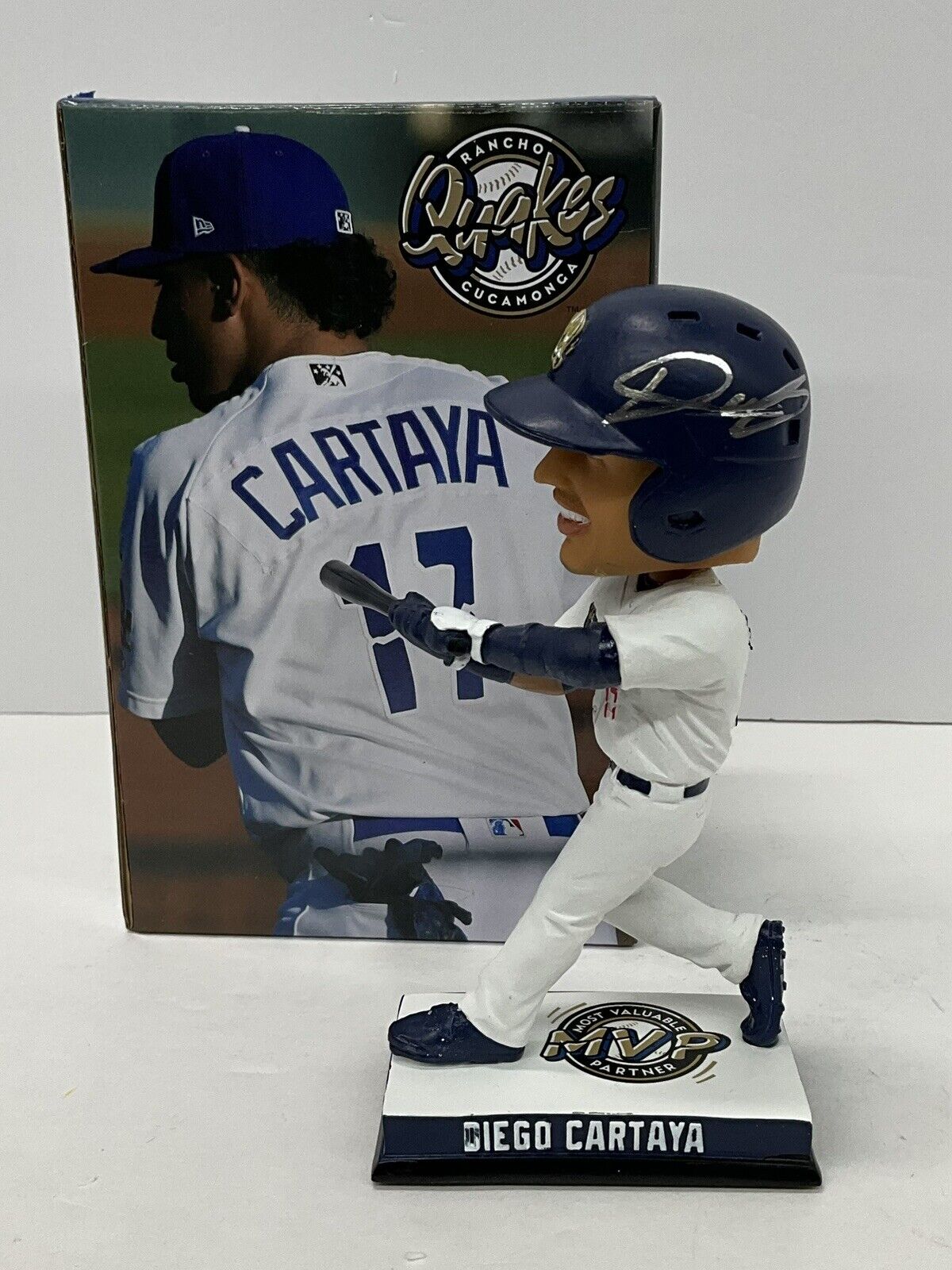DIEGO CARTAYA DODGERS PROSPECT SIGNED CUCAMONGA QUAKES BOBBLEHEAD BAS BH019373