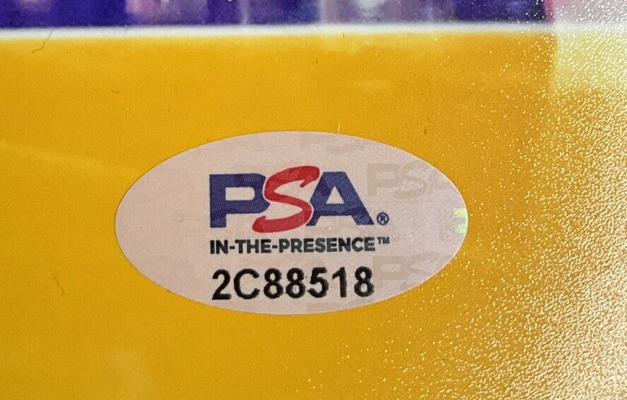 MAX CHRISTIE LOS ANGELES LAKERS SIGNED 11X14 VS MAVERICKS LUKA DONCIC PHOTO PSA