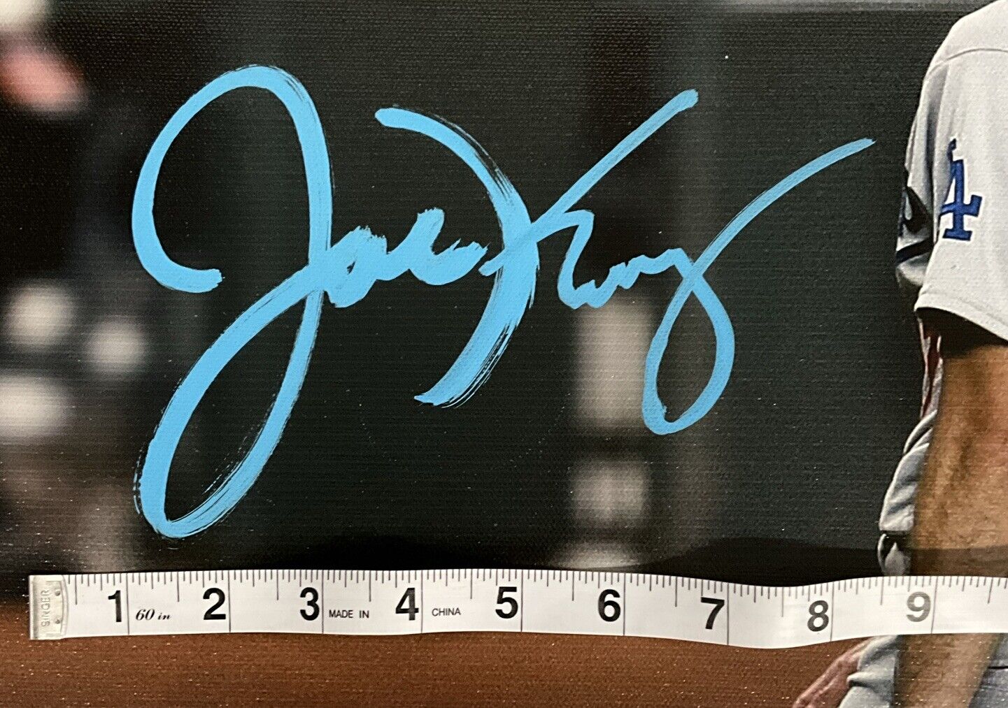 JOE KELLY SIGNED DODGERS 20X24 POUTY FACE CANVAS "NICE SWING BITCH" PSA 2C74703
