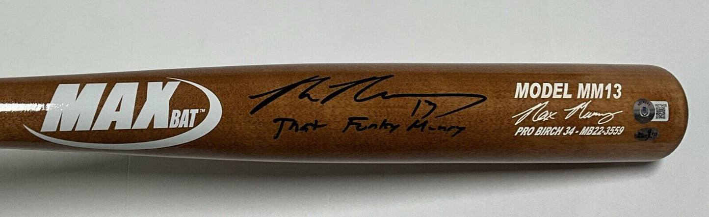 MAX MUNCY DODGERS SIGNED GOLD MAXBAT MODEL BAT "THAT FUNKY MUNCY" BAS WZ79426