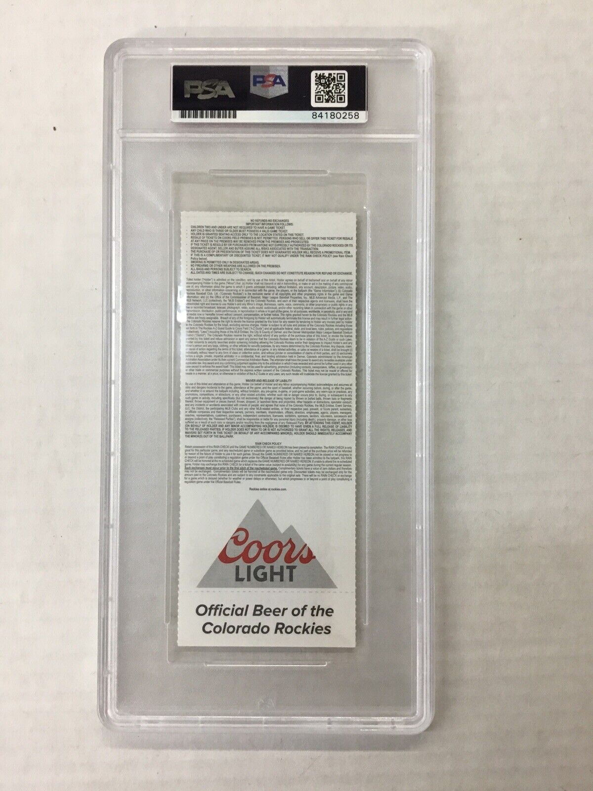 DODGERS EDWIN RIOS SIGNED 1ST MLB HIT 6-29-19 TICKET STUB PSA/DNA SLABBED 180258