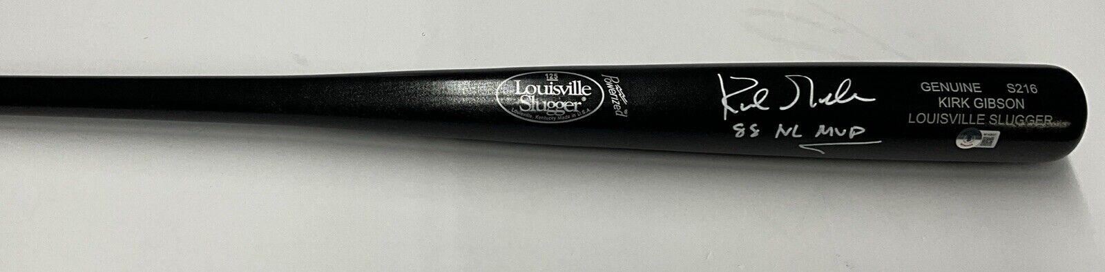 KIRK GIBSON DODGERS SIGNED LOUISVILLE SLUGGER MODEL BAT "88 NL MVP" BAS W140637