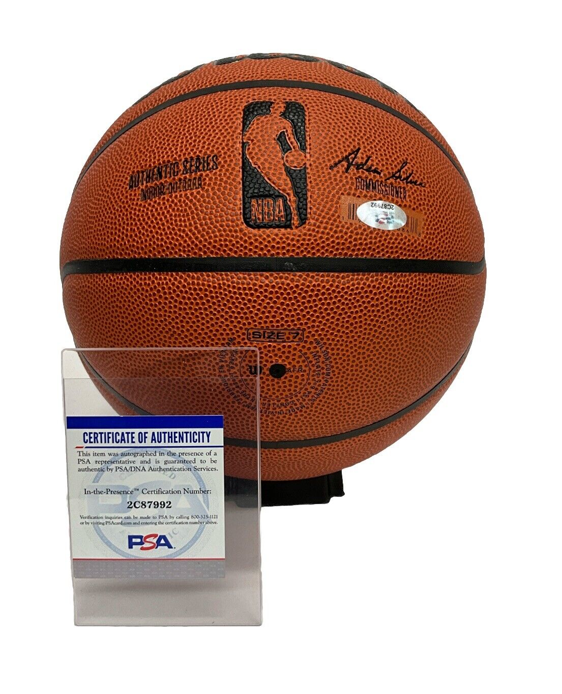 MAX CHRISTIE LOS ANGELES LAKERS SIGNED WILSON BASKETBALL PSA 2C87992