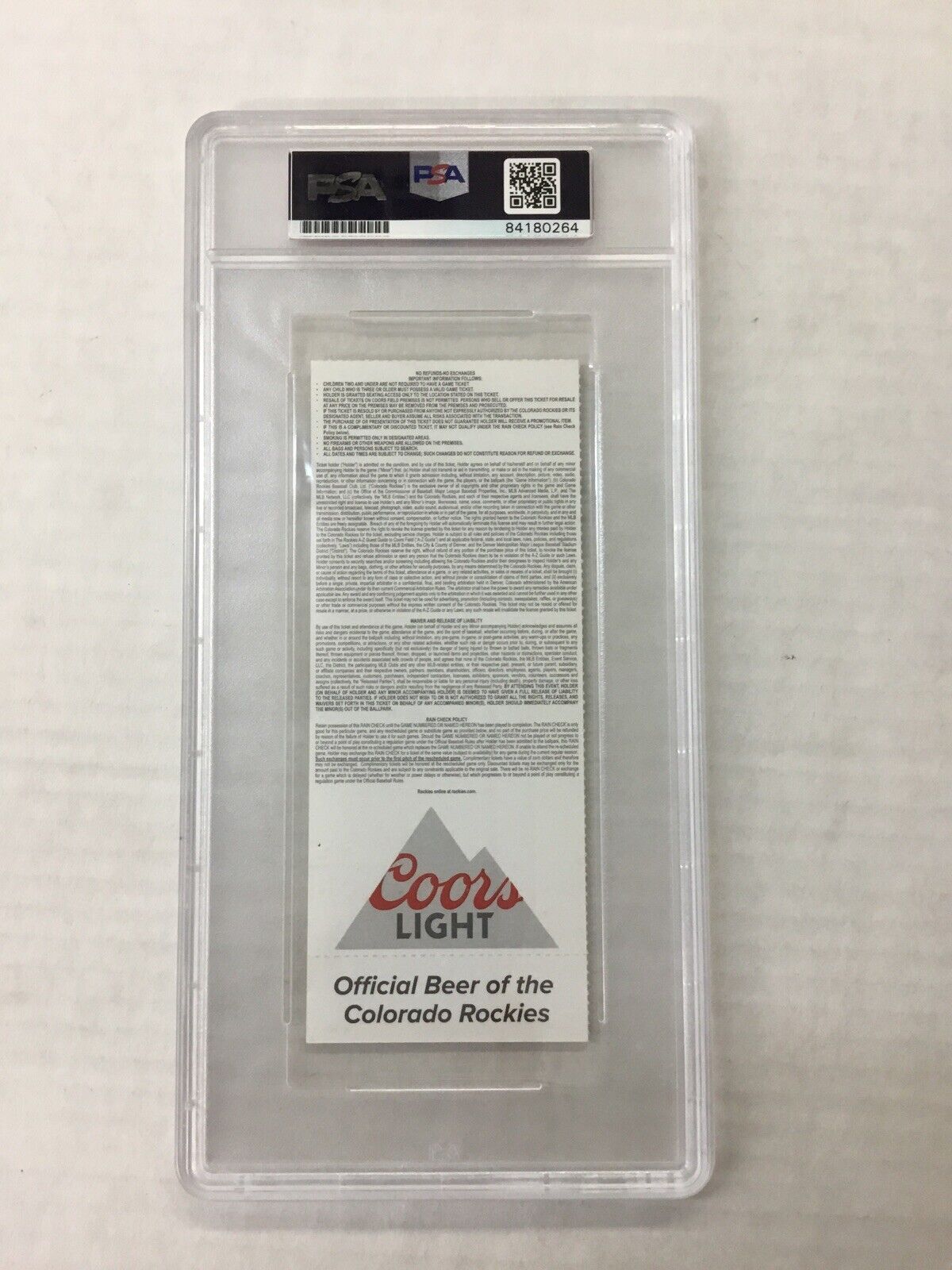 DODGERS EDWIN RIOS SIGNED MLB DEBUT 06-27-19 TICKET STUB PSA/DNA SLABBED 4180264