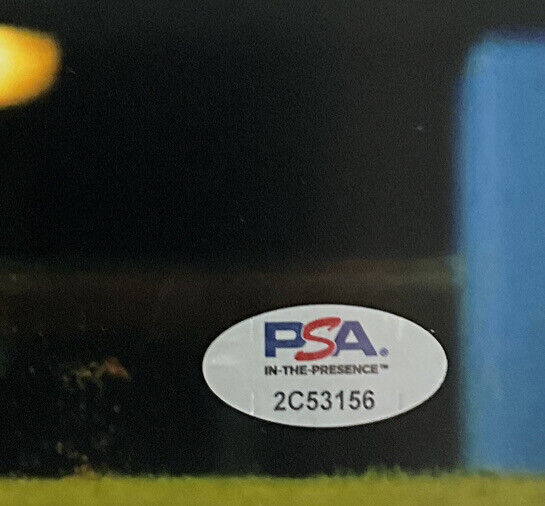 CHRIS TAYLOR DODGERS SIGNED 11X14 2021 WILDCARD GAME WALKOFF HR CELEB PHOTO PSA