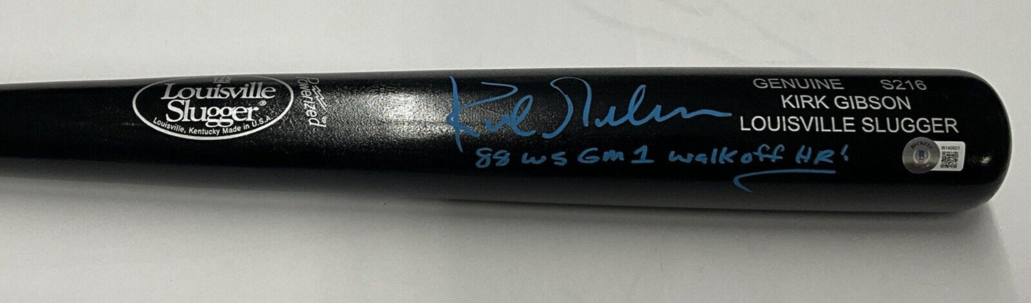 KIRK GIBSON DODGERS SIGNED LOUISVILLE SLUGGER BAT "88 WS WALK OFF HR BAS W140601