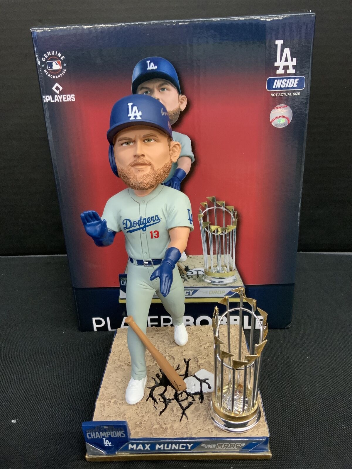MAX MUNCY DODGERS SIGNED FOCO CHAMPIONSHIP BOBBLEHEAD "GAME 5 BOMB" PSA 1C01942